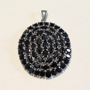 Pendant HUGE BLUE Sapphire Pendant 925